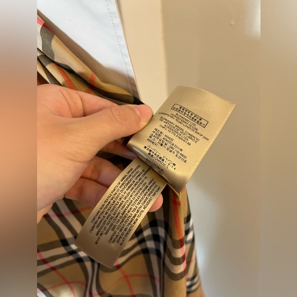 Authentic Burberry London trench coat size US10 with stripe Runaway designer - Picture 13 of 15